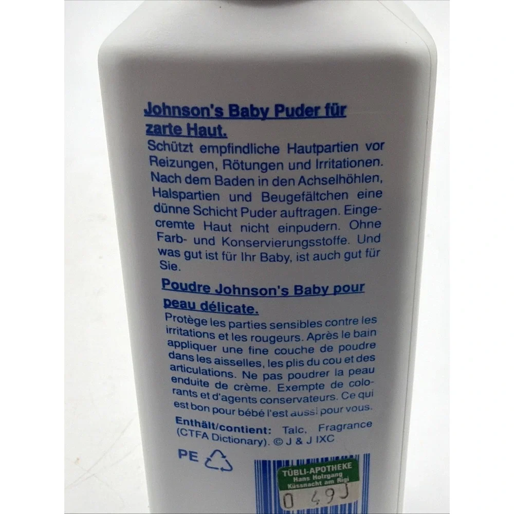 Vintage Johnsons Baby Powder Puder 200g Purest Protection Rare Germany Bottle